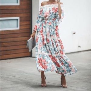 Vici collection floral maxi dress